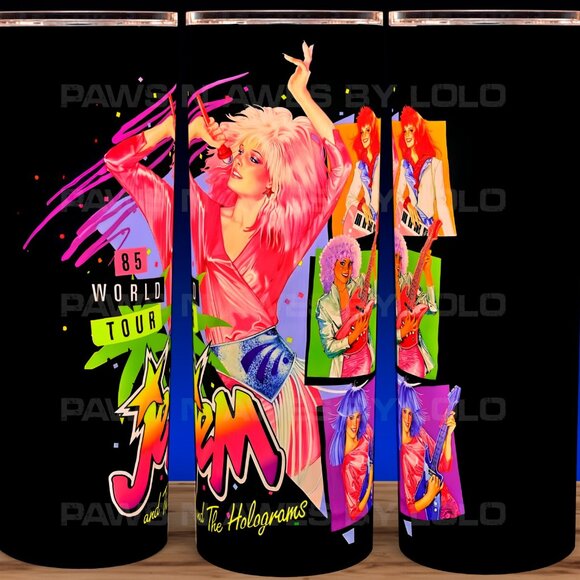 Jem and The Holograms '85 World Tour Totally Outrageous Cup Mug Tumbler 20oz - Picture 1 of 3